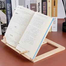 Load image into Gallery viewer, Wooden Reading Rack Children Notebook Stand Anti-myopia Book Stand, Log iron Clip, Log Wood Clip