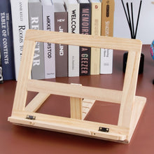 Load image into Gallery viewer, Wooden Reading Rack Children Notebook Stand Anti-myopia Book Stand, Log iron Clip, Log Wood Clip