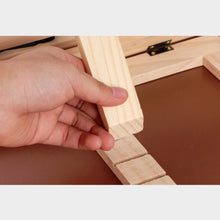 Load image into Gallery viewer, Wooden Reading Rack Children Notebook Stand Anti-myopia Book Stand, Log iron Clip, Log Wood Clip