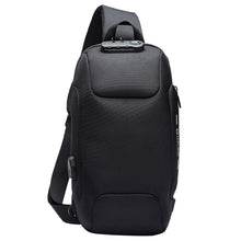 Load image into Gallery viewer, OZUKO 9223 Anti-theft Men Chest Bag Waterproof Crossbody Bag with External USB Charging Port, Standard Size, Large Size