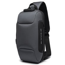 Load image into Gallery viewer, OZUKO 9223 Anti-theft Men Chest Bag Waterproof Crossbody Bag with External USB Charging Port, Standard Size, Large Size