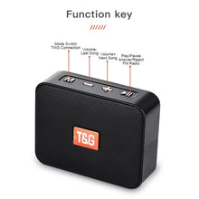 Load image into Gallery viewer, T&amp;G TG166 Color Portable Wireless Bluetooth Small Speaker, Pink, Blue, Brown, Yellow, Black, Red, Silver Gray, Orange, Green, Light Blue