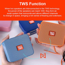 Load image into Gallery viewer, T&amp;G TG166 Color Portable Wireless Bluetooth Small Speaker, Pink, Blue, Brown, Yellow, Black, Red, Silver Gray, Orange, Green, Light Blue