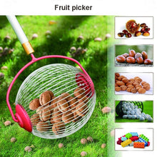 Load image into Gallery viewer, Garden Tools Nut Collector Fruit Picker Picking Walnut Picking Chestnut Picker, Telescopic Rod+Small Scroll Wheel, Telescopic Rod+Big Scroll Wheel