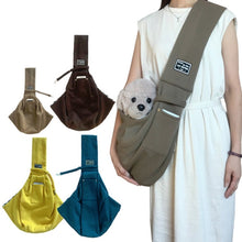 Load image into Gallery viewer, Pet Outing Carrier Bag Cotton Messenger Shoulder Bag, Yellow, Brown, Blue, Khaki, Black, Gray, Dark blue