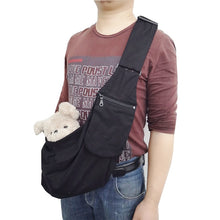 Load image into Gallery viewer, Pet Carrying Rucksack Shoulder Strap Adjustable Pet Outing Diagonal Bag, Black, Gray