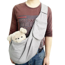 Load image into Gallery viewer, Pet Carrying Rucksack Shoulder Strap Adjustable Pet Outing Diagonal Bag, Black, Gray