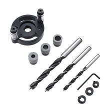 Load image into Gallery viewer, Woodworking Straight Hole Puncher Self-Centering Dowel Splicing Drilling Locator Woodworking Drilling Tool, Style:, Black, Black+7 PCS Drill Bit, Black+7 PCS Drill Bit+60 Wood Tip, Blue, Blue+7 PCS Drill Bit, Blue+7 PCS Drill Bit+60 Wood Tip
