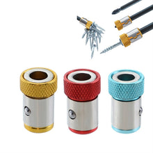Load image into Gallery viewer, 10 PCS Bit Magnetic Ring Screwdriver Bit with Magnetic Universal Steel Sleeve, Color Random Delivery, 10PCS CQ-23