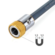 Load image into Gallery viewer, 10 PCS Bit Magnetic Ring Screwdriver Bit with Magnetic Universal Steel Sleeve, Color Random Delivery, 10PCS CQ-23