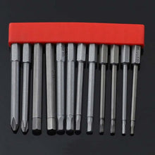 Load image into Gallery viewer, 12 PCS / Set Screwdriver Bit With Magnetic S2 Alloy Steel Electric Screwdriver, 1, 2, 3, 4, 5, 6, 7, 8, 9, 10, 11, 12, 13