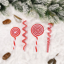 Load image into Gallery viewer, Christmas Decorations Simulation Candy Christmas Tree Ornaments, Wave Sugar, Small Lollipop, Candy Roll, Large Lollipop