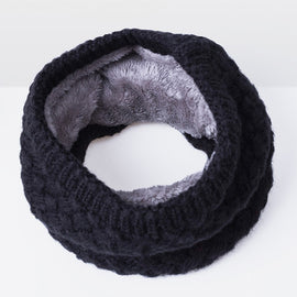 Winter Plus Velvet Thicken Warm Pullover Knit Scarf