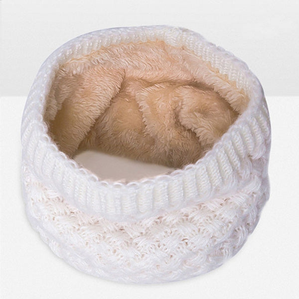 Winter Plus Velvet Thicken Warm Pullover Knit Scarf