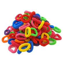 Load image into Gallery viewer, 100 PCS Colorful Child Cute Rubber Hair Band, Mixed color, Multicolour, White, Black