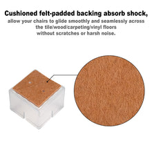 Load image into Gallery viewer, 4pcs Square Chair Leg Caps PVC Feet Protector Pads Furniture Table Covers, 30-35mm, 42-48mm, 49-55mm, 37-42mm, 56-62mm
