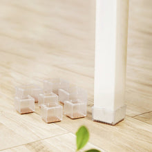Load image into Gallery viewer, 4pcs Square Chair Leg Caps PVC Feet Protector Pads Furniture Table Covers, 30-35mm, 42-48mm, 49-55mm, 37-42mm, 56-62mm