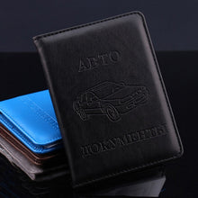 Load image into Gallery viewer, Russian Auto Driver License Bag PU Leather on Cover for Car Driving License Card Credit Holder Purse Wallet