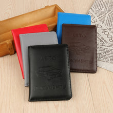 Load image into Gallery viewer, Russian Auto Driver License Bag PU Leather on Cover for Car Driving License Card Credit Holder Purse Wallet