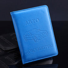 Load image into Gallery viewer, Russian Auto Driver License Bag PU Leather on Cover for Car Driving License Card Credit Holder Purse Wallet