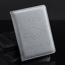 Load image into Gallery viewer, Russian Auto Driver License Bag PU Leather on Cover for Car Driving License Card Credit Holder Purse Wallet