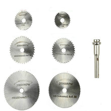 Load image into Gallery viewer, 7 PCS/Set Electric Grinder Saw Blade High Speed Steel Saw Blade Woodworking Saw Blade High Speed Steel Cutting Piece, 11025, 11026, 11027