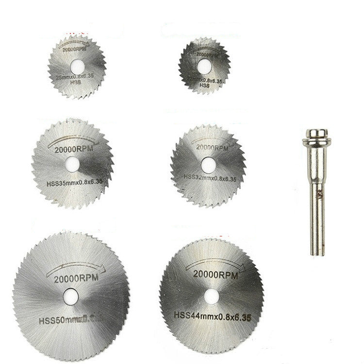 7 PCS/Set Electric Grinder Saw Blade High Speed Steel Saw Blade Woodworking Saw Blade High Speed Steel Cutting Piece, 11025, 11026, 11027
