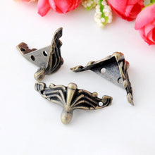 Load image into Gallery viewer, 10 PCS Antique Bronze Jewelry Gift Box Wood Case Decorative Feet Leg Corner Protector, Jewelry Gift Box Corner Protector