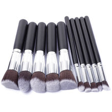 Load image into Gallery viewer, 10 Pcs Silver/Golden Makeup Brushes Set pincel maquiagem Cosmetics  maquillaje Makeup Tool Powder Eyeshadow Cosmetic Set, 10 silver black, 10 platinum, 10 Gold black, 10 White silver, 10 Pink Gold, 10 Pink silver