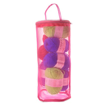 Load image into Gallery viewer, Mesh Bag DIY Hand Weaving Tools Yarn Storage Knitting Bag Organizer Hollow Yarn Bag, Big Rose Red, Big Purple, Small Rose Red, Small Purple, Small Beige, Small Pink