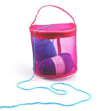 Load image into Gallery viewer, Mesh Bag DIY Hand Weaving Tools Yarn Storage Knitting Bag Organizer Hollow Yarn Bag, Big Rose Red, Big Purple, Small Rose Red, Small Purple, Small Beige, Small Pink