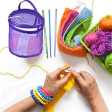 Load image into Gallery viewer, Mesh Bag DIY Hand Weaving Tools Yarn Storage Knitting Bag Organizer Hollow Yarn Bag, Big Rose Red, Big Purple, Small Rose Red, Small Purple, Small Beige, Small Pink