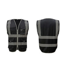 Load image into Gallery viewer, Multi-pockets Safety Vest Reflective Workwear Clothing, XXL-Chest 130cm, L-Chest 118cm, M-Chest 112cm, XL-Chest 124cm
