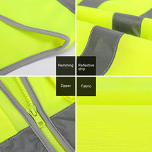 Load image into Gallery viewer, Multi-pockets Safety Vest Reflective Workwear Clothing, XXL-Chest 130cm, L-Chest 118cm, M-Chest 112cm, XL-Chest 124cm