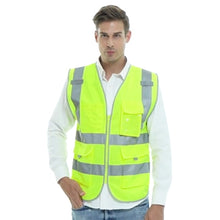 Load image into Gallery viewer, Multi-pockets Safety Vest Reflective Workwear Clothing, XXL-Chest 130cm, L-Chest 118cm, M-Chest 112cm, XL-Chest 124cm
