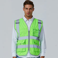 Load image into Gallery viewer, Multi-pockets Safety Vest Reflective Workwear Clothing, XXL-Chest 130cm, L-Chest 118cm, M-Chest 112cm, XL-Chest 124cm