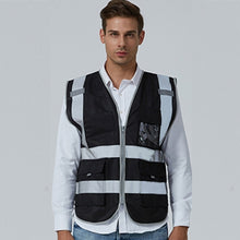 Load image into Gallery viewer, Multi-pockets Safety Vest Reflective Workwear Clothing, XXL-Chest 130cm, L-Chest 118cm, M-Chest 112cm, XL-Chest 124cm