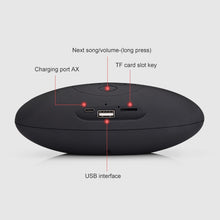 Load image into Gallery viewer, 3D Stereo Mini Rugby Shape Bluetooth Speaker with TF Card Slot(Blue)