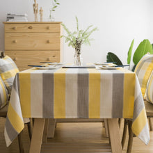Load image into Gallery viewer, Cover Cloth Towel For The Rectangular Striped Coffee Table Round Table Dining Table, 60x60cm, 90x90cm, 100x135cm, 135x135cm, 135x160cm, 135x180cm, 135x200cm, 135x220cm, 135x250cm, 135x260cm, 135x300cm