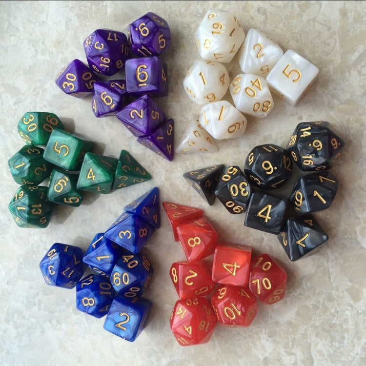 5 Set Creative RPG Game Dice Colorful Multicolor Dice Mixed DND Dice