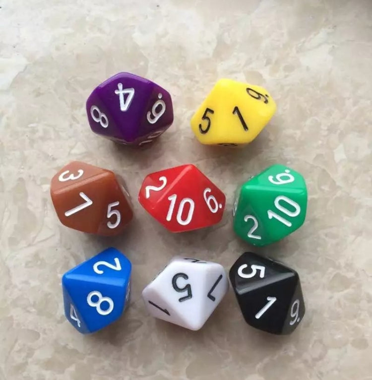 5 Set Creative RPG Game Dice Colorful Multicolor Dice Mixed DND Dice