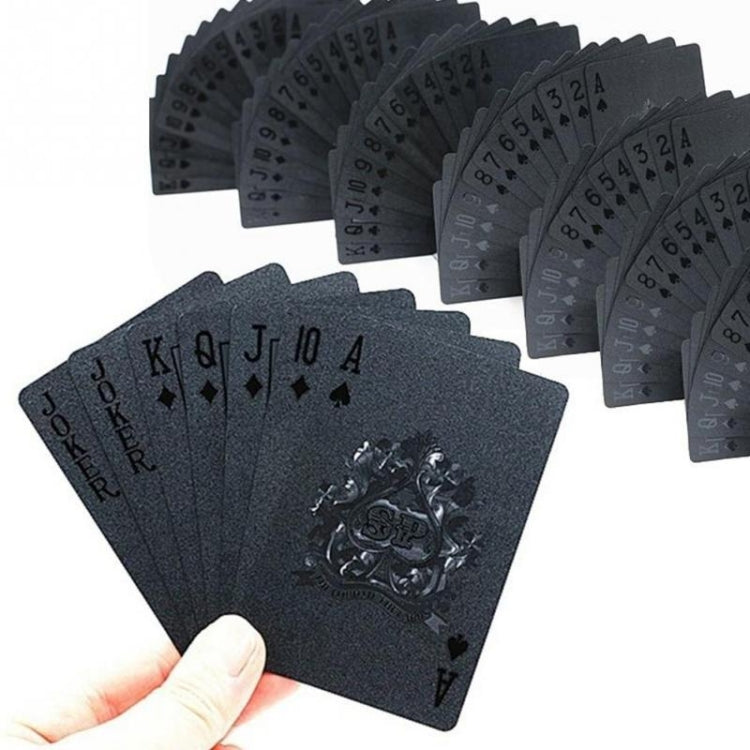 2 PCS Creative Gold Foil Poker Plastic Waterproof Playing Cards