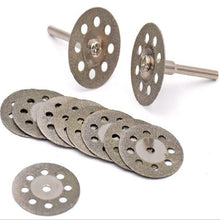 Load image into Gallery viewer, 8 Holes Emery Cutting Chip Jade  Saw Blade Electric Grinder Accessories, 10 Saw Blade 2 Connecting rod 25MM, 10 Saw Blade 2 Connecting rod 30MM, 10 Saw Blade 2 Connecting rod 20MM, 10 Saw Blade 2 Connecting rod 22MM