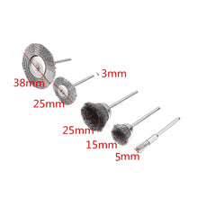 Load image into Gallery viewer, 10 PCS Wire Brush Metal Descaling Polishing Brush To Remove Oxide Layer Flat Polishing Brush, Pen Shape 3×5MM, Pen Shape 3×8MM, Bowl Shape3×15MM, Bowl Shape3×25MM, Flat 3×25MM, Flat 3×38MM