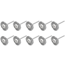 Load image into Gallery viewer, 10 PCS Wire Brush Metal Descaling Polishing Brush To Remove Oxide Layer Flat Polishing Brush, Pen Shape 3×5MM, Pen Shape 3×8MM, Bowl Shape3×15MM, Bowl Shape3×25MM, Flat 3×25MM, Flat 3×38MM