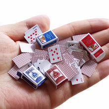 Load image into Gallery viewer, 1:12 DIY Cute Dollhouse Poker Playing Cards Style Random Mini Poker Doll Accessories