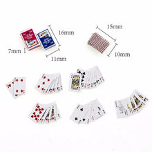 Load image into Gallery viewer, 1:12 DIY Cute Dollhouse Poker Playing Cards Style Random Mini Poker Doll Accessories