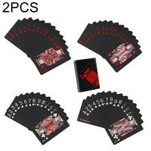 Load image into Gallery viewer, 2 PCS Plastic PVC Poker Cards Waterproof Black Playing Cards Creative Gift Durable Poker