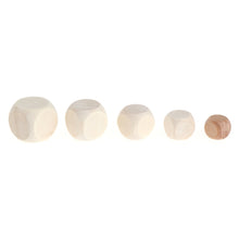 Load image into Gallery viewer, 10 PCS 6 Sided Blank Wood Dice Party Family DIY Games Printing Engraving Kid Toys