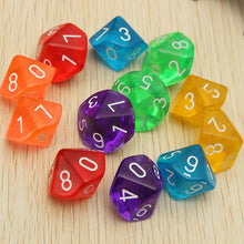 Load image into Gallery viewer, 4 PCS Transparent Polyhedron Outdoor Bar Family Party Game Dice
